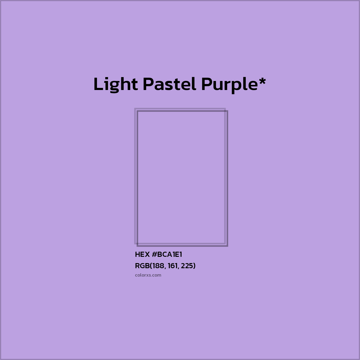 HEX #BCA1E1 Color Name, Color Code, Palettes, Similar Paints, Images