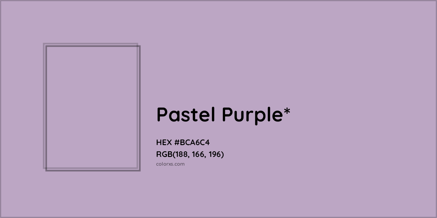 HEX #BCA6C4 Color Name, Color Code, Palettes, Similar Paints, Images