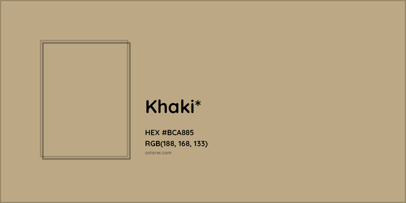 HEX #BCA885 Color Name, Color Code, Palettes, Similar Paints, Images