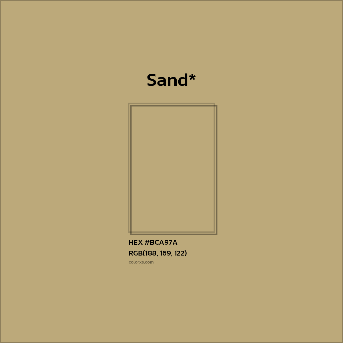 HEX #BCA97A Color Name, Color Code, Palettes, Similar Paints, Images