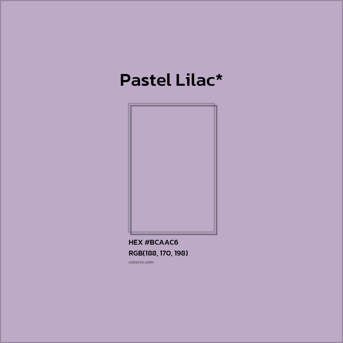 HEX #BCAAC6 Color Name, Color Code, Palettes, Similar Paints, Images