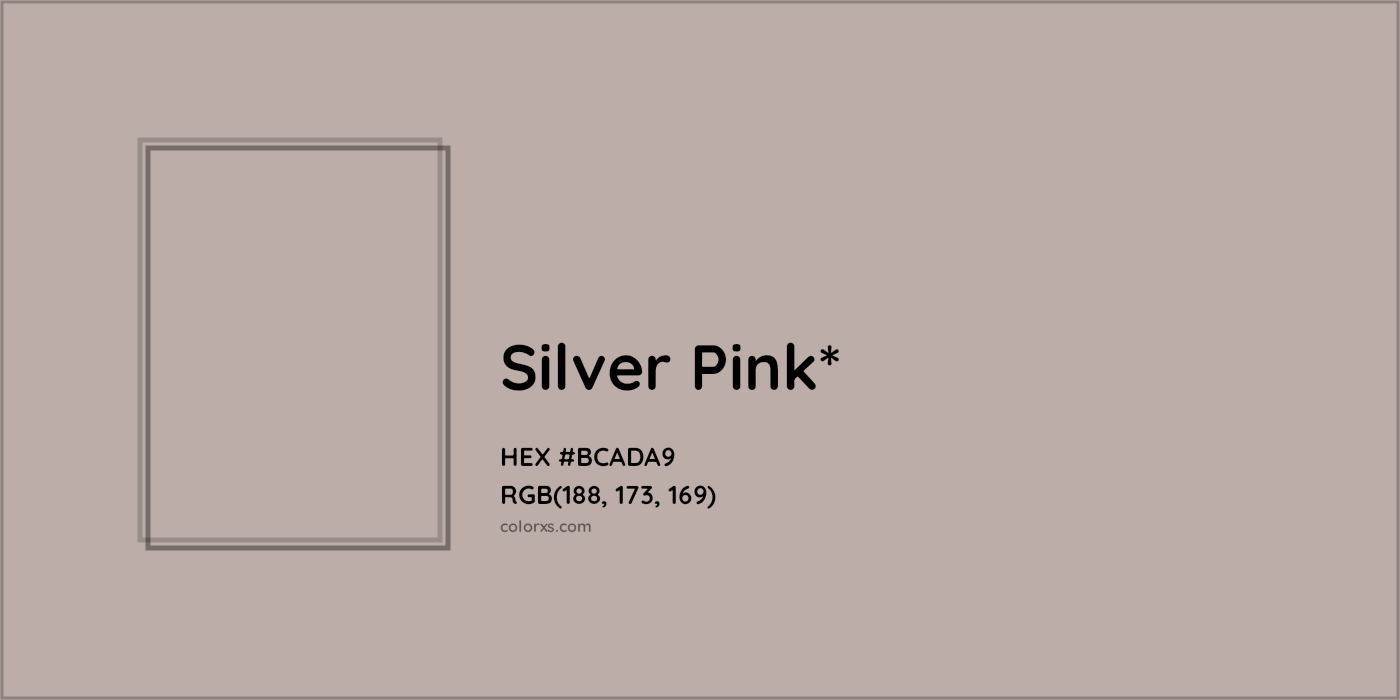 HEX #BCADA9 Color Name, Color Code, Palettes, Similar Paints, Images