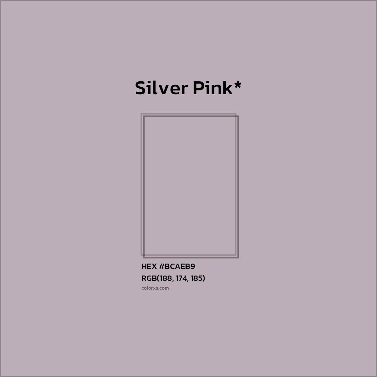 HEX #BCAEB9 Color Name, Color Code, Palettes, Similar Paints, Images