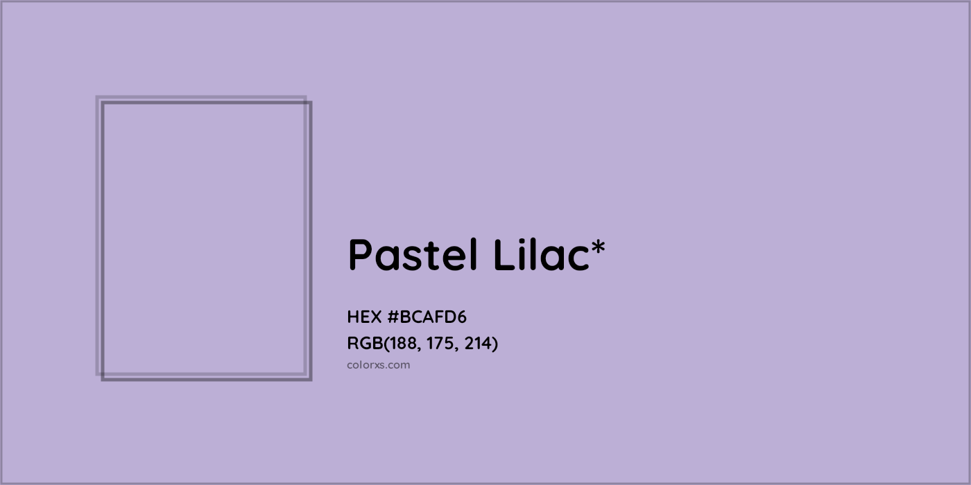 HEX #BCAFD6 Color Name, Color Code, Palettes, Similar Paints, Images