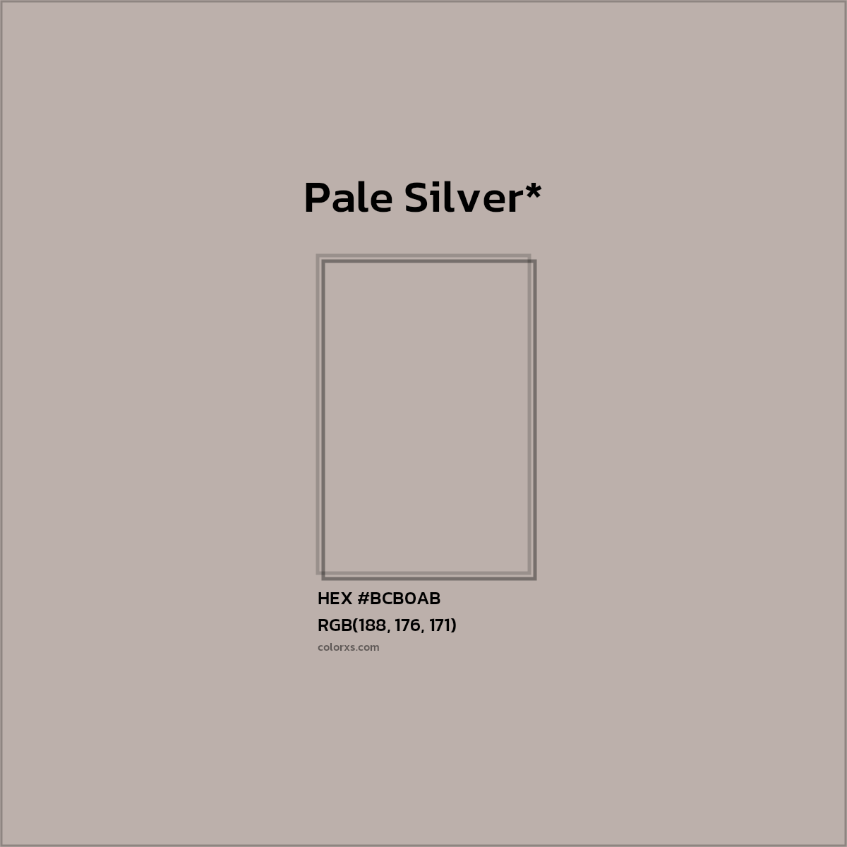 HEX #BCB0AB Color Name, Color Code, Palettes, Similar Paints, Images