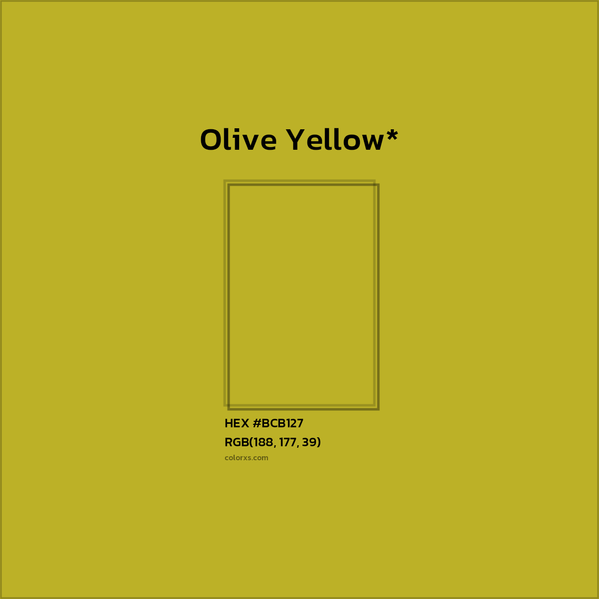 HEX #BCB127 Color Name, Color Code, Palettes, Similar Paints, Images