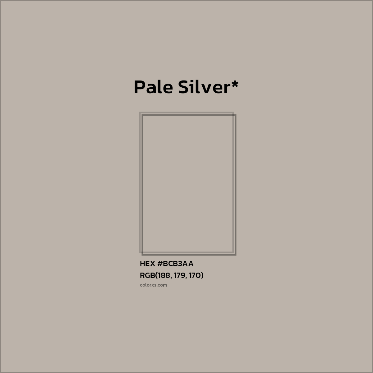 HEX #BCB3AA Color Name, Color Code, Palettes, Similar Paints, Images