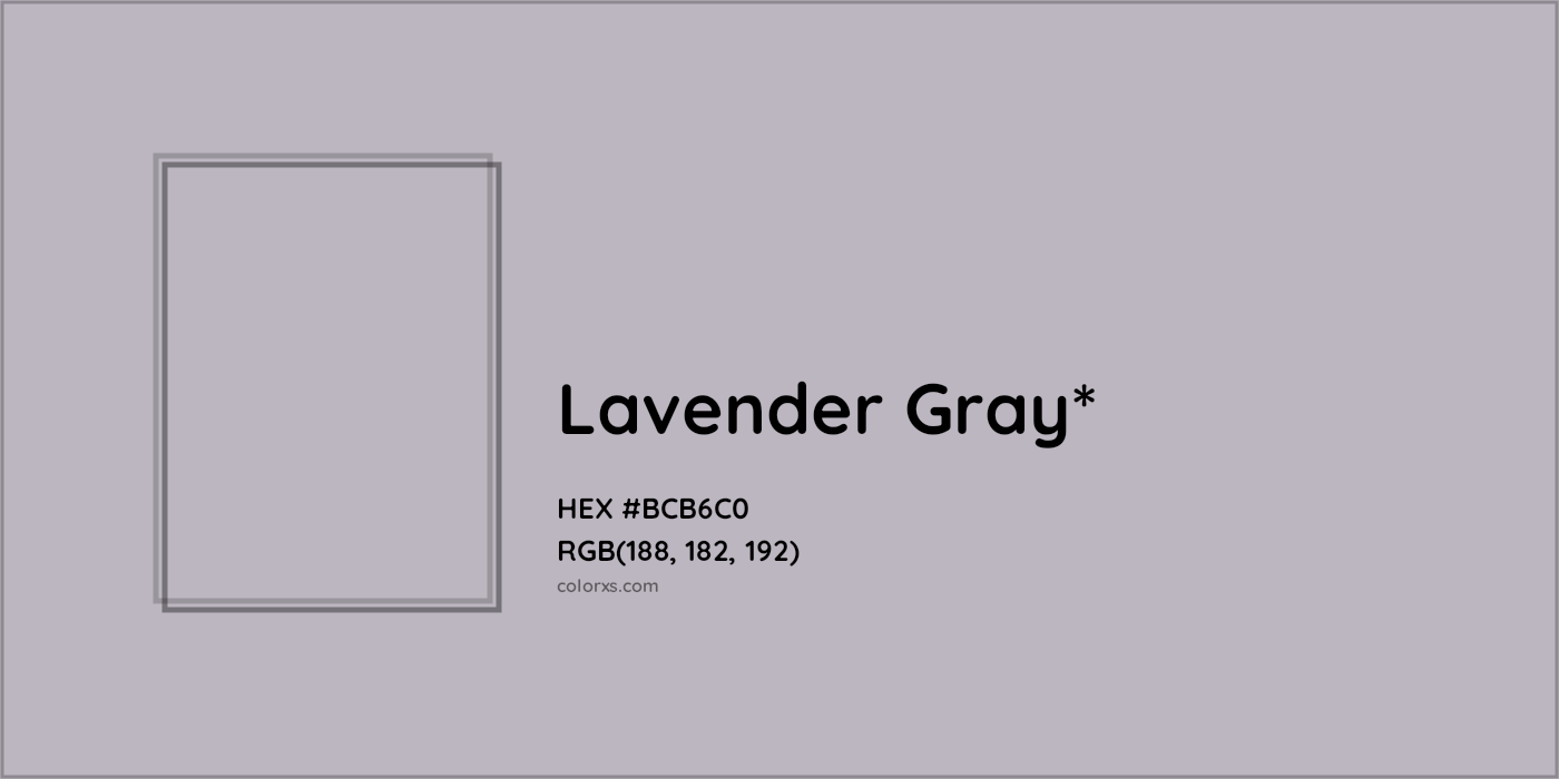 HEX #BCB6C0 Color Name, Color Code, Palettes, Similar Paints, Images