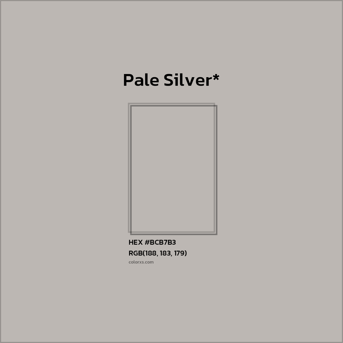HEX #BCB7B3 Color Name, Color Code, Palettes, Similar Paints, Images