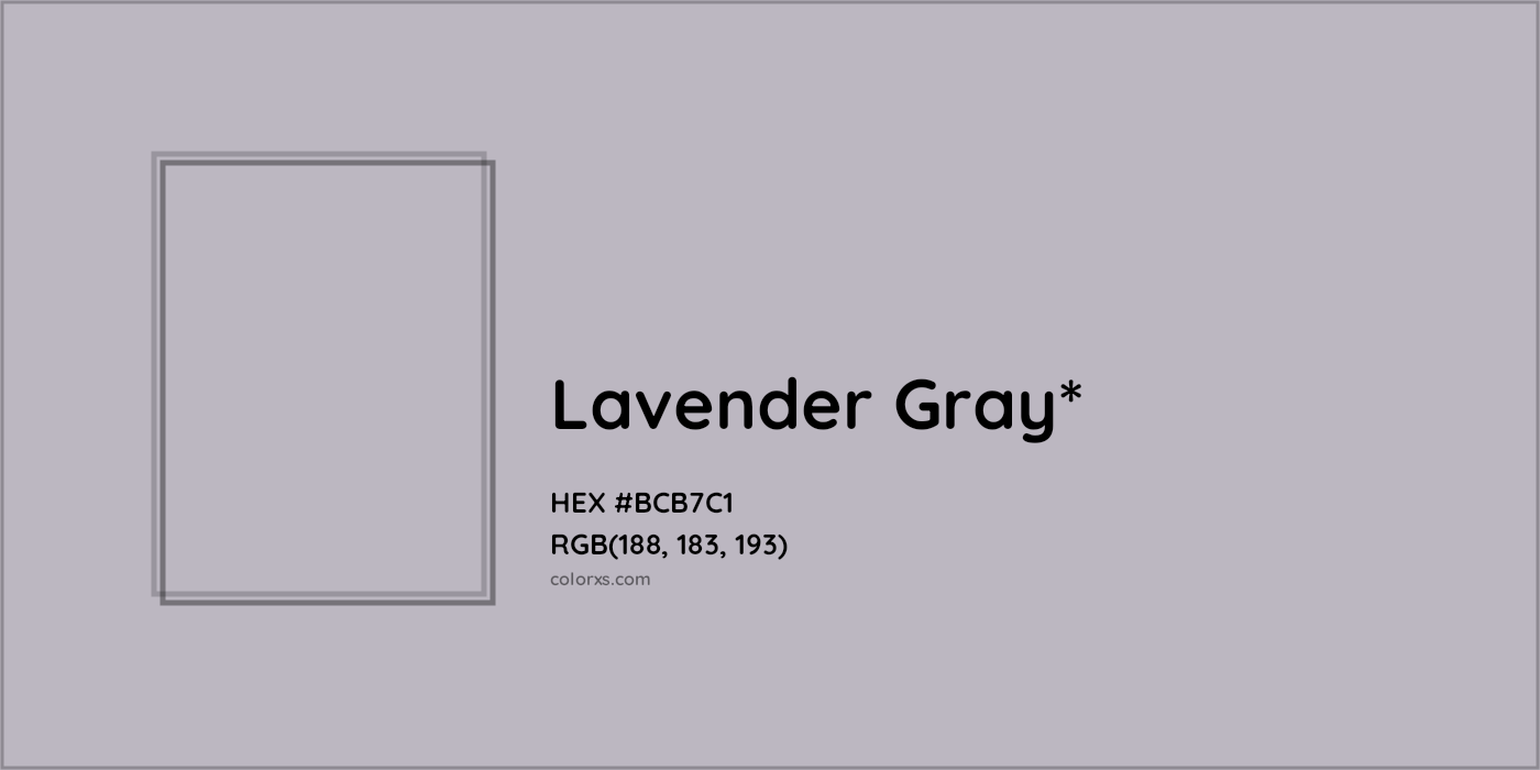HEX #BCB7C1 Color Name, Color Code, Palettes, Similar Paints, Images