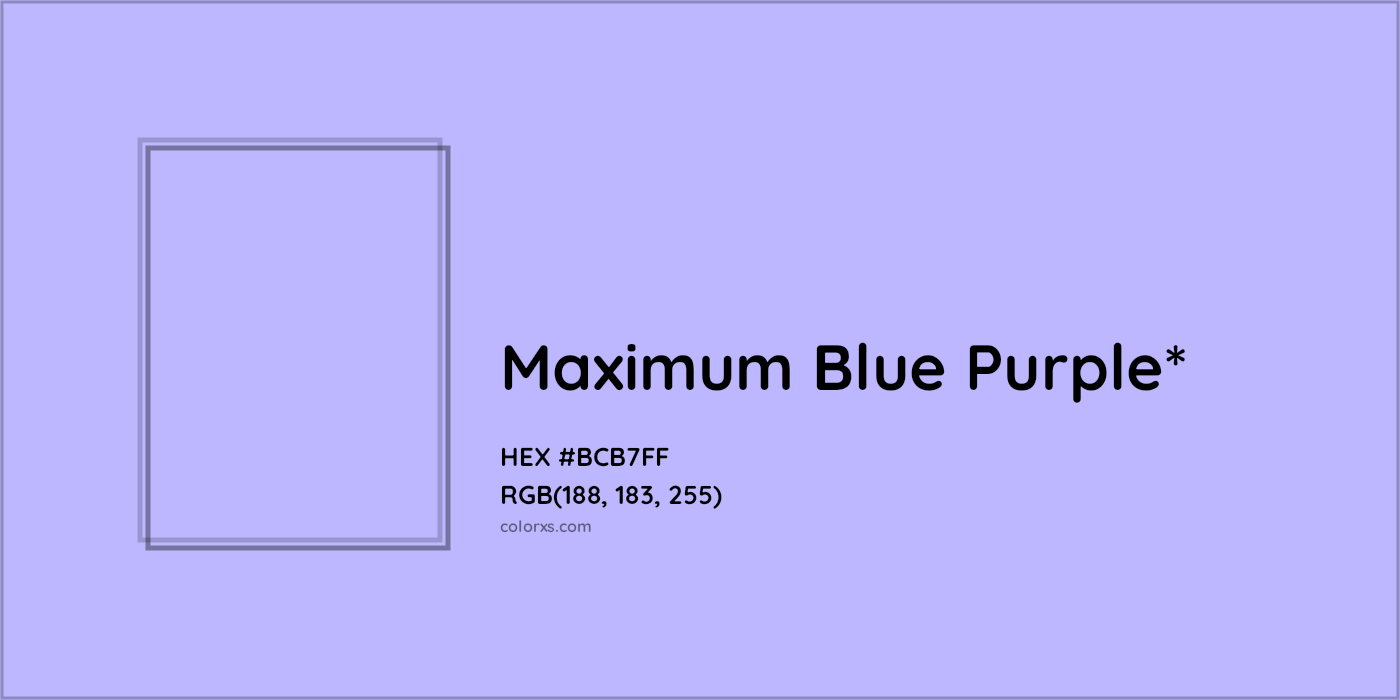 HEX #BCB7FF Color Name, Color Code, Palettes, Similar Paints, Images