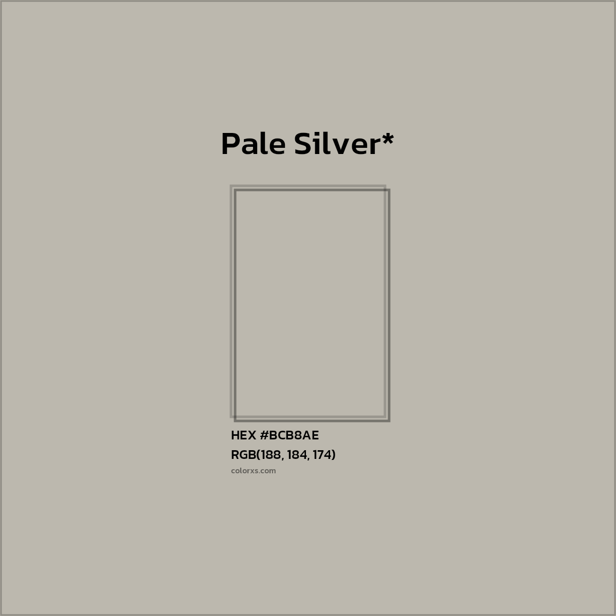 HEX #BCB8AE Color Name, Color Code, Palettes, Similar Paints, Images