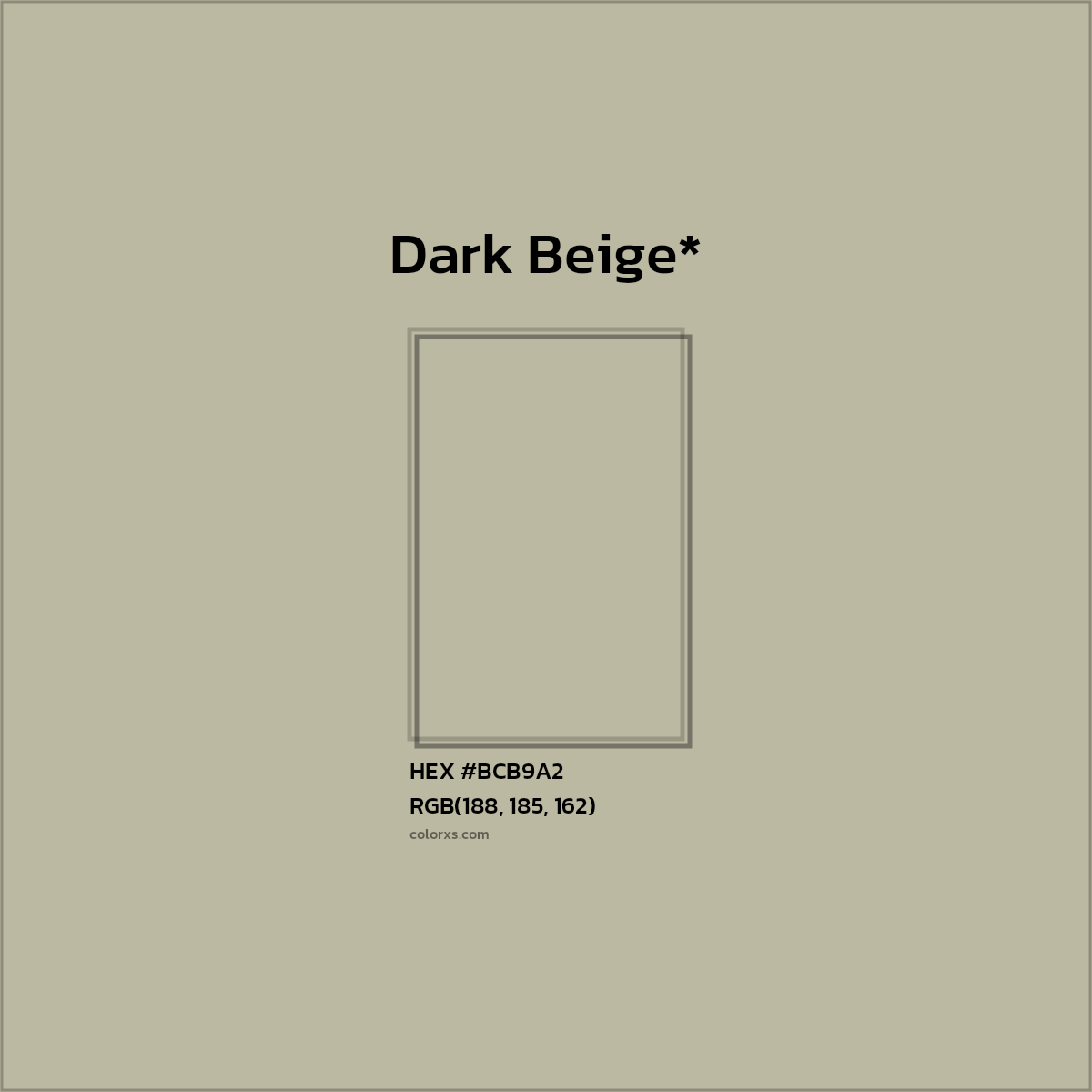 HEX #BCB9A2 Color Name, Color Code, Palettes, Similar Paints, Images