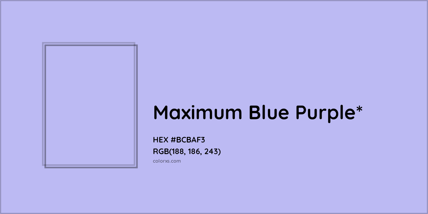 HEX #BCBAF3 Color Name, Color Code, Palettes, Similar Paints, Images