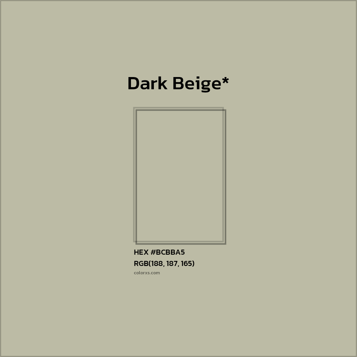 HEX #BCBBA5 Color Name, Color Code, Palettes, Similar Paints, Images