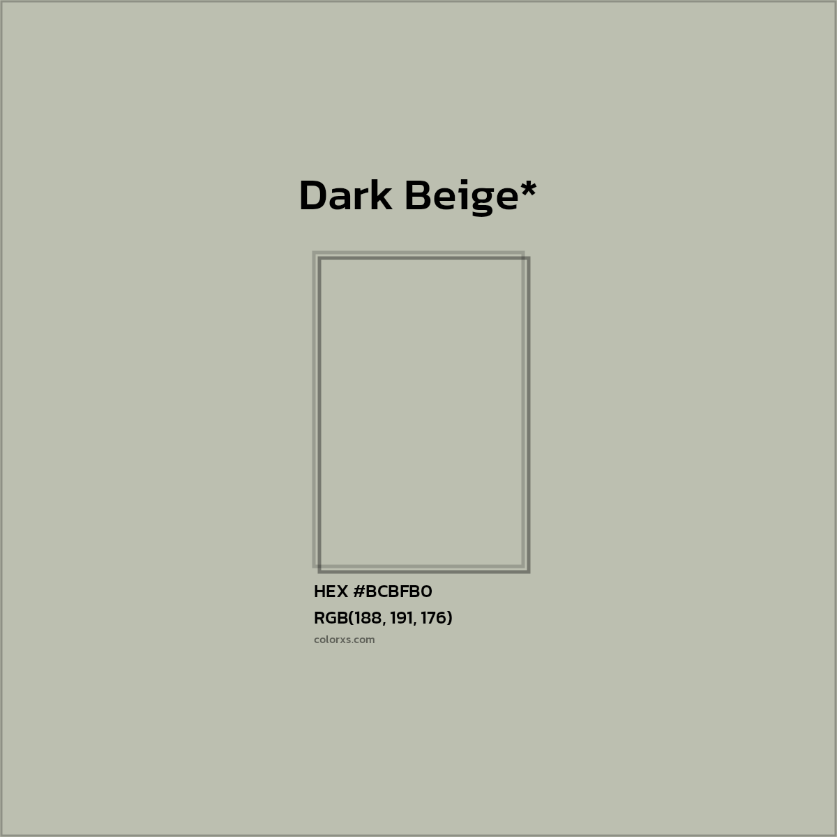 HEX #BCBFB0 Color Name, Color Code, Palettes, Similar Paints, Images
