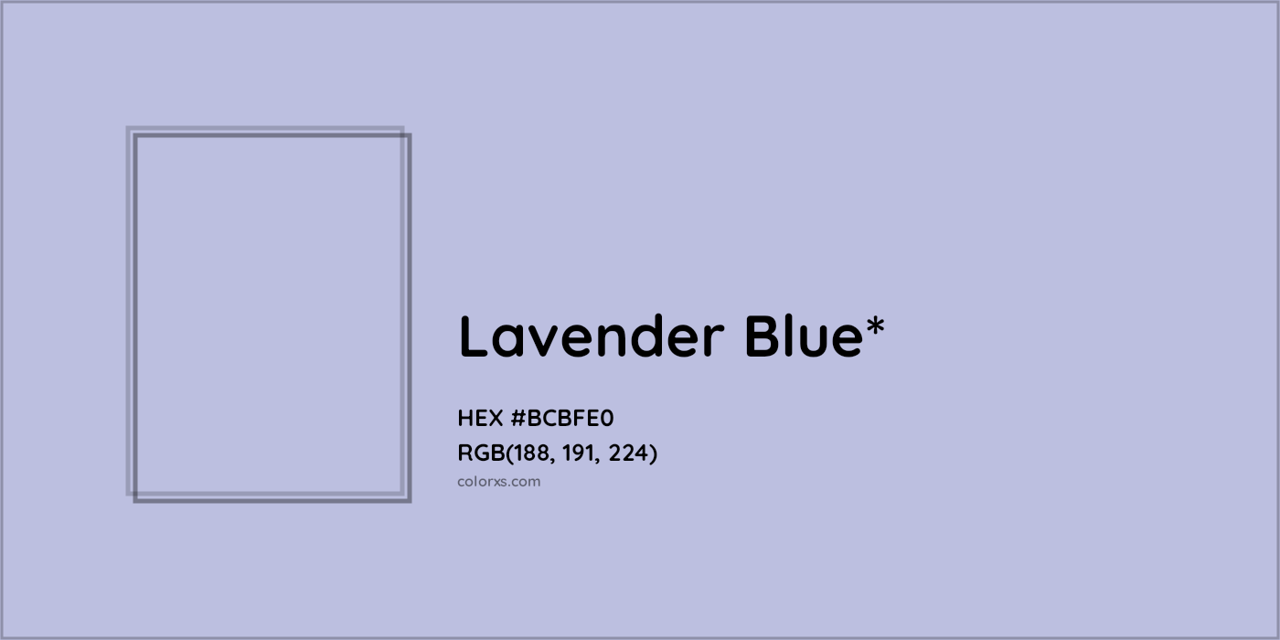 HEX #BCBFE0 Color Name, Color Code, Palettes, Similar Paints, Images