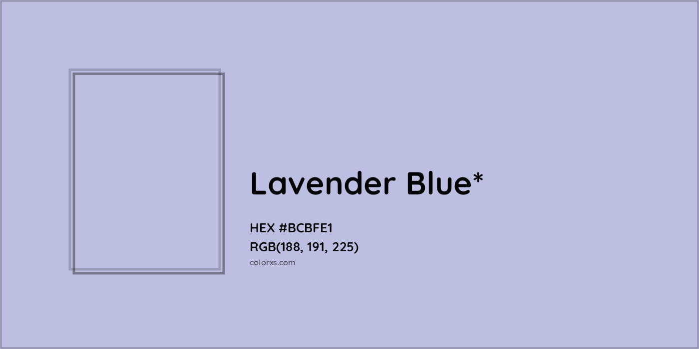 HEX #BCBFE1 Color Name, Color Code, Palettes, Similar Paints, Images