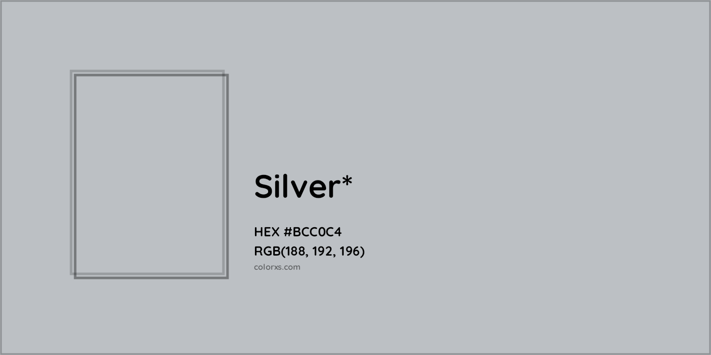 HEX #BCC0C4 Color Name, Color Code, Palettes, Similar Paints, Images