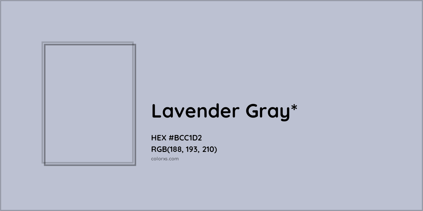 HEX #BCC1D2 Color Name, Color Code, Palettes, Similar Paints, Images