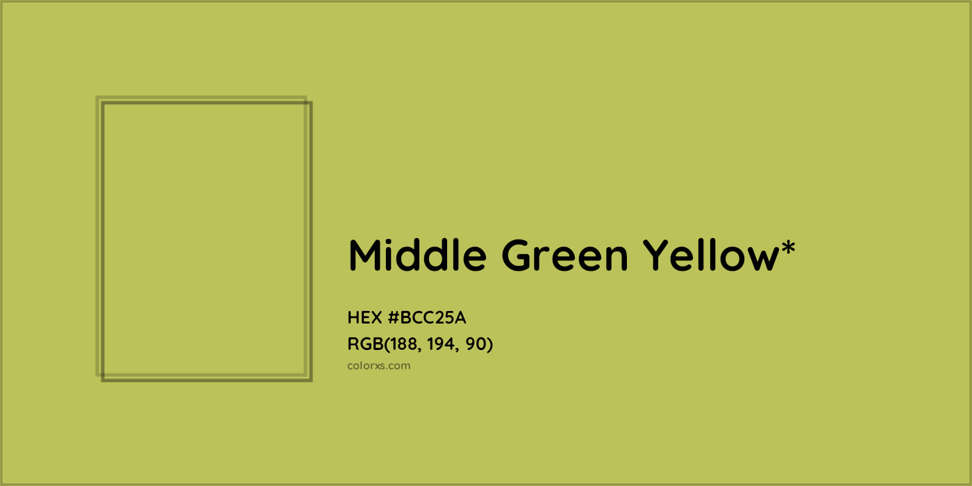HEX #BCC25A Color Name, Color Code, Palettes, Similar Paints, Images