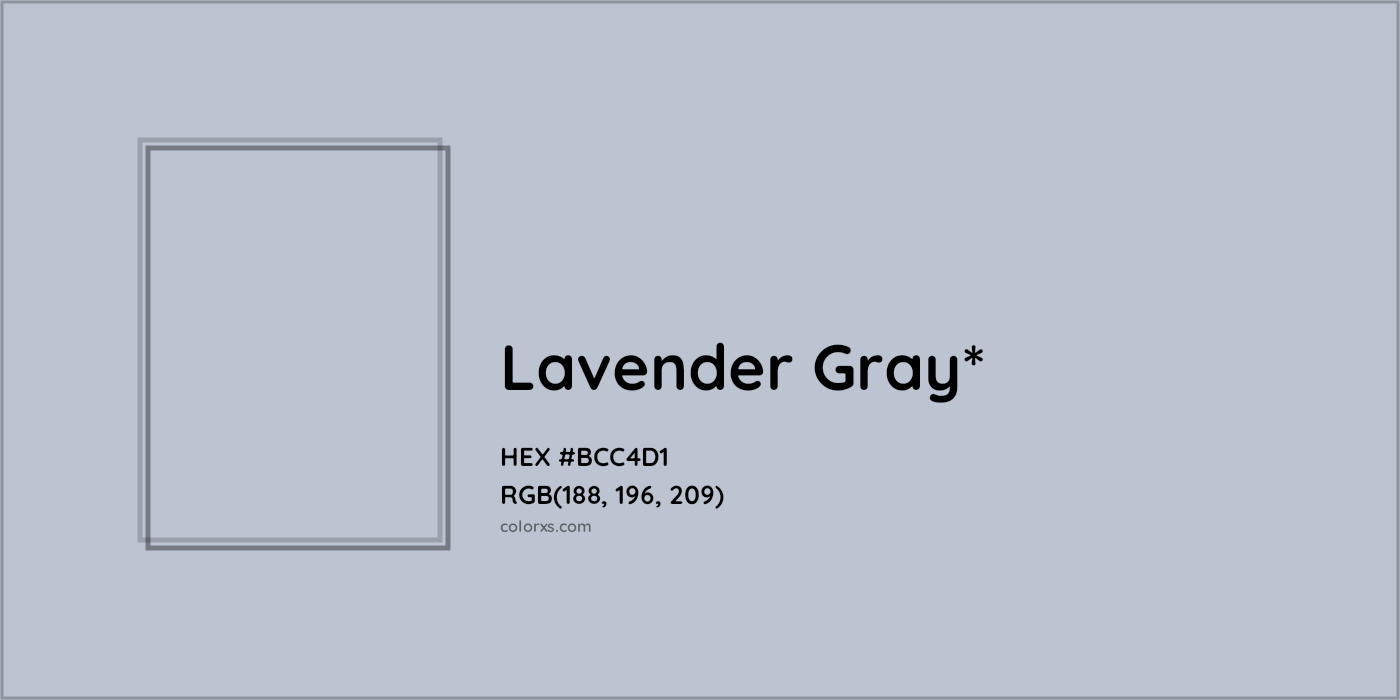 HEX #BCC4D1 Color Name, Color Code, Palettes, Similar Paints, Images