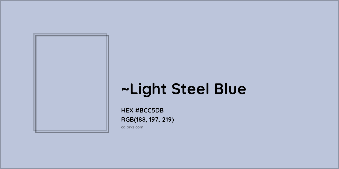 HEX #BCC5DB Color Name, Color Code, Palettes, Similar Paints, Images