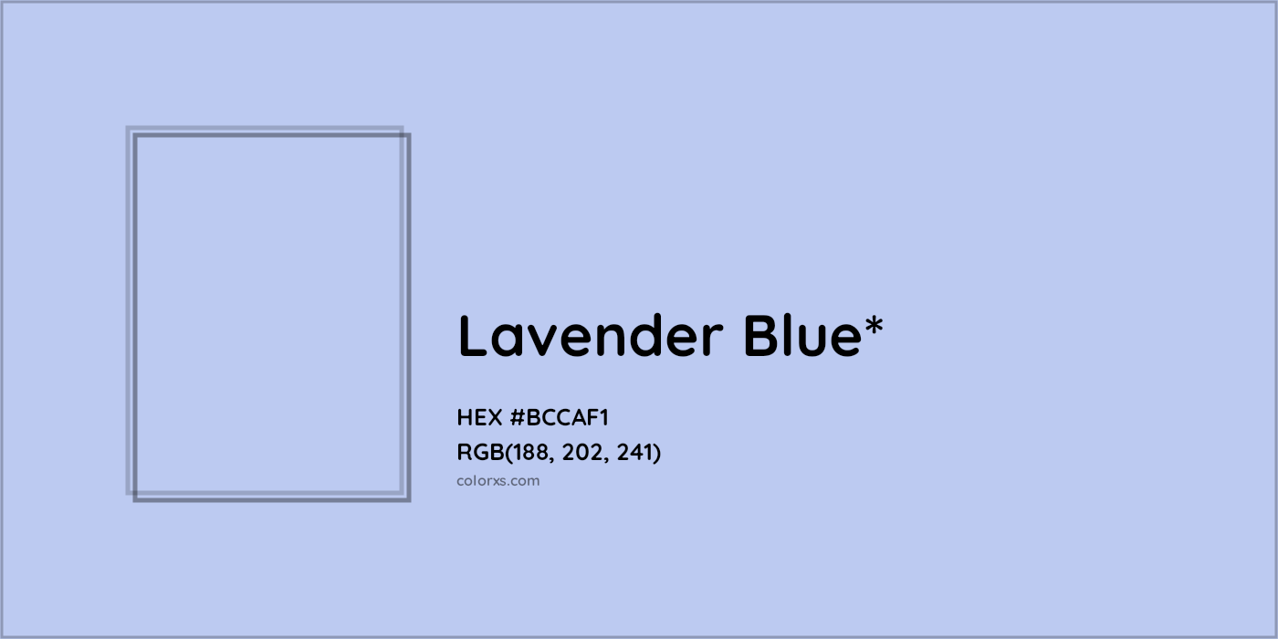 HEX #BCCAF1 Color Name, Color Code, Palettes, Similar Paints, Images