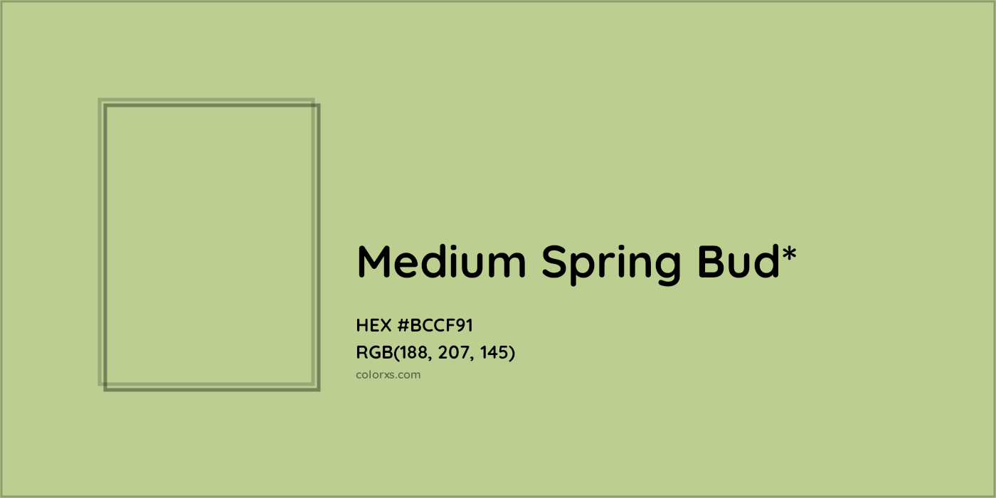 HEX #BCCF91 Color Name, Color Code, Palettes, Similar Paints, Images