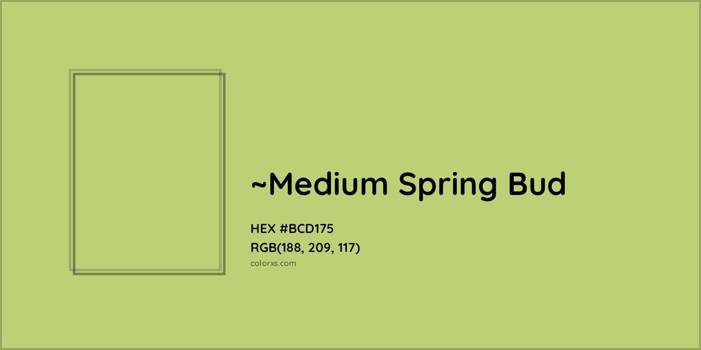 HEX #BCD175 Color Name, Color Code, Palettes, Similar Paints, Images