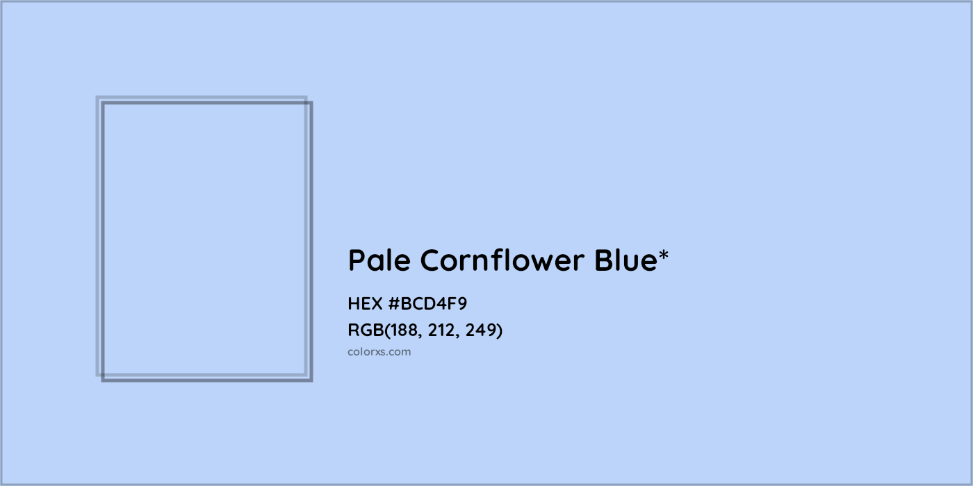 HEX #BCD4F9 Color Name, Color Code, Palettes, Similar Paints, Images