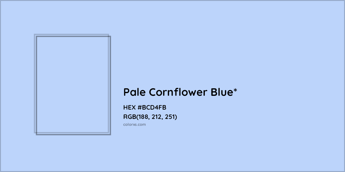 HEX #BCD4FB Color Name, Color Code, Palettes, Similar Paints, Images