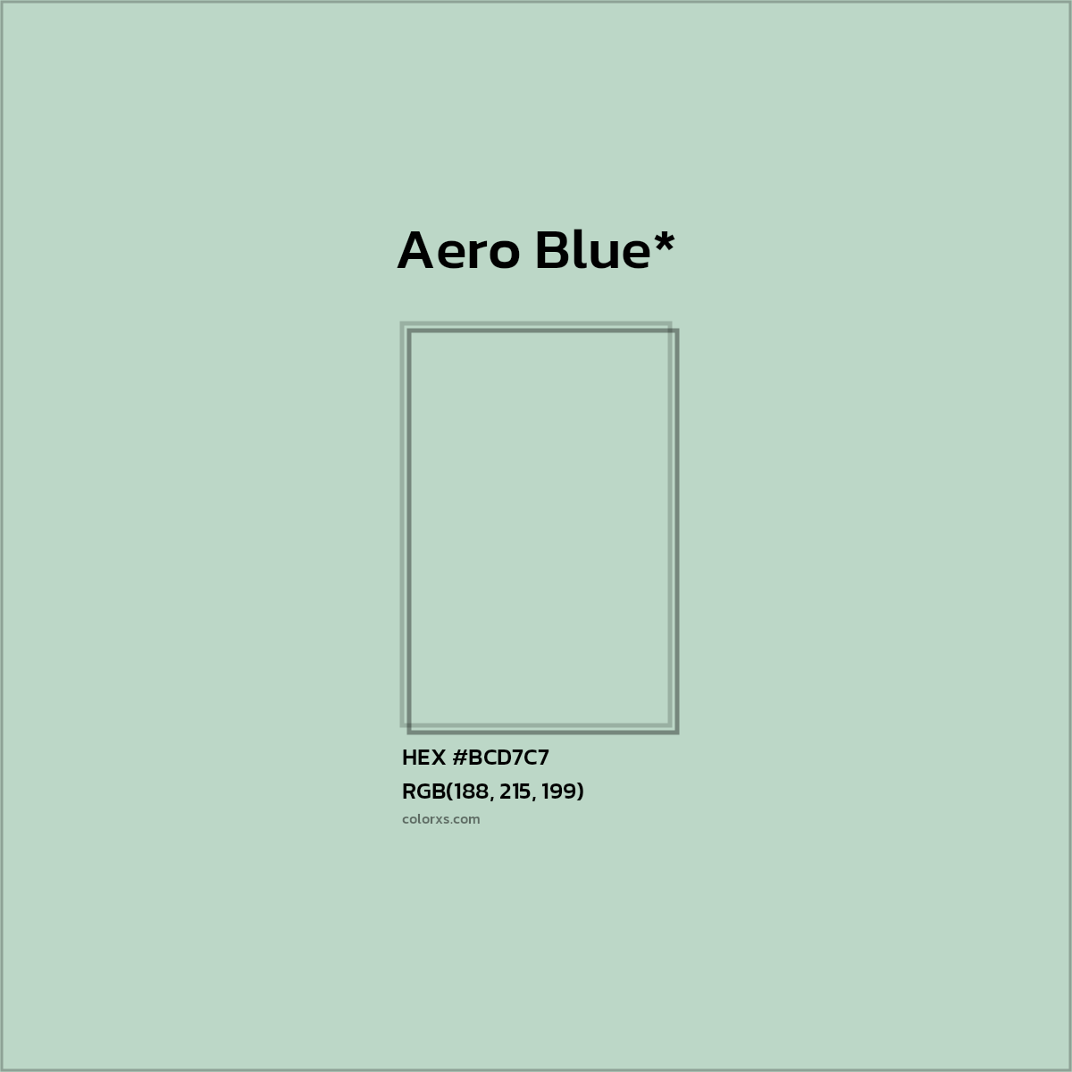 HEX #BCD7C7 Color Name, Color Code, Palettes, Similar Paints, Images