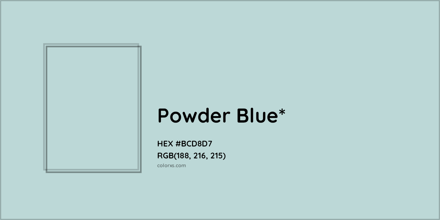 HEX #BCD8D7 Color Name, Color Code, Palettes, Similar Paints, Images