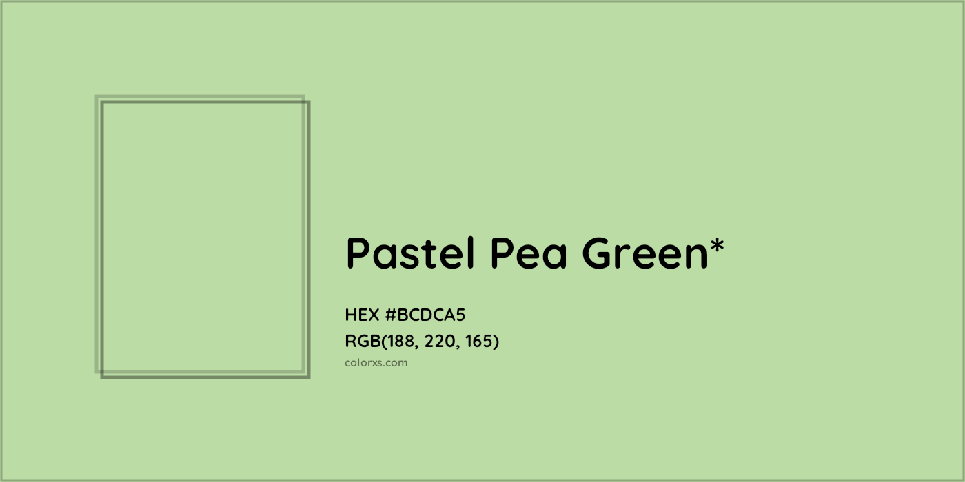 HEX #BCDCA5 Color Name, Color Code, Palettes, Similar Paints, Images