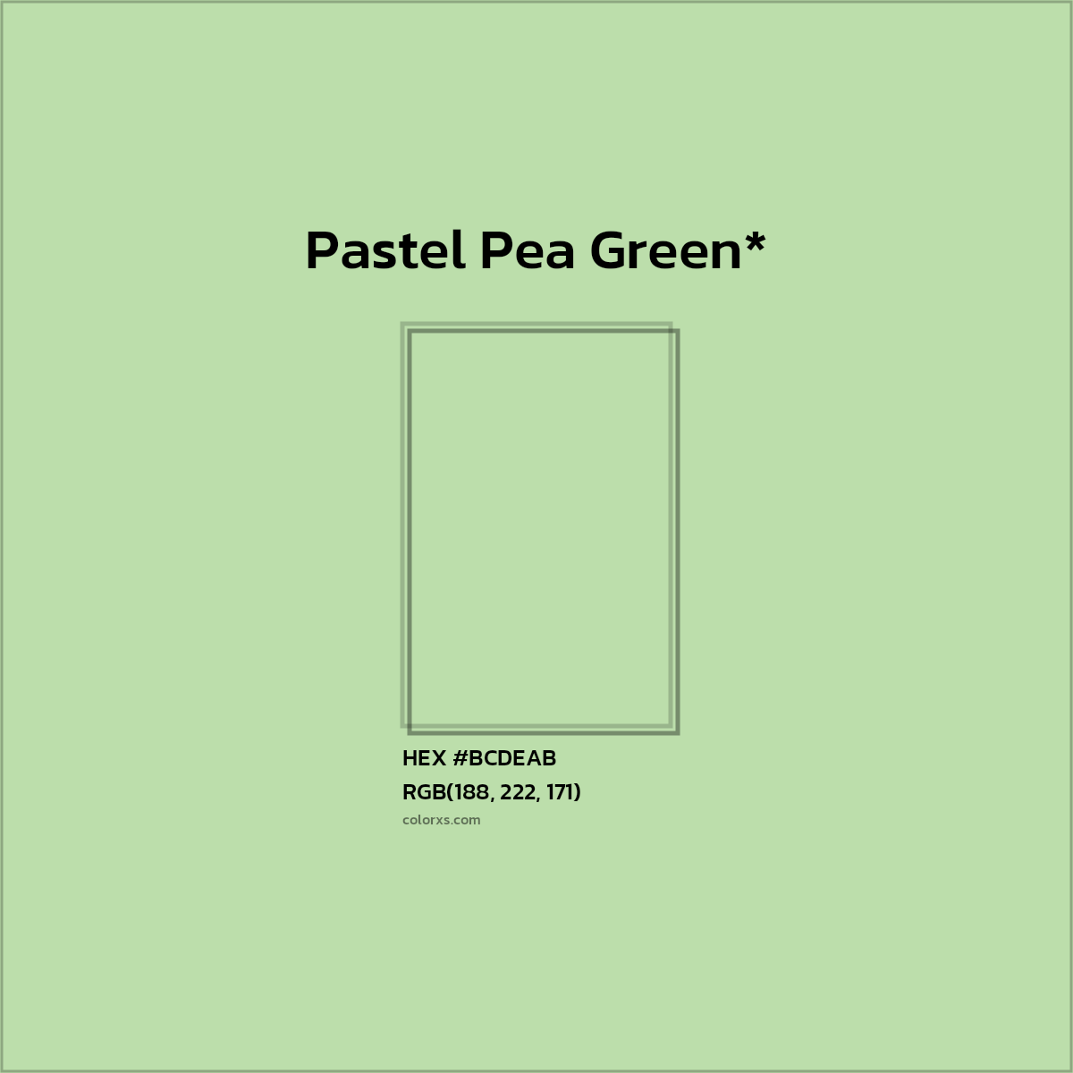 HEX #BCDEAB Color Name, Color Code, Palettes, Similar Paints, Images