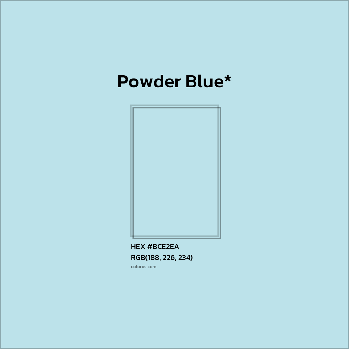 HEX #BCE2EA Color Name, Color Code, Palettes, Similar Paints, Images
