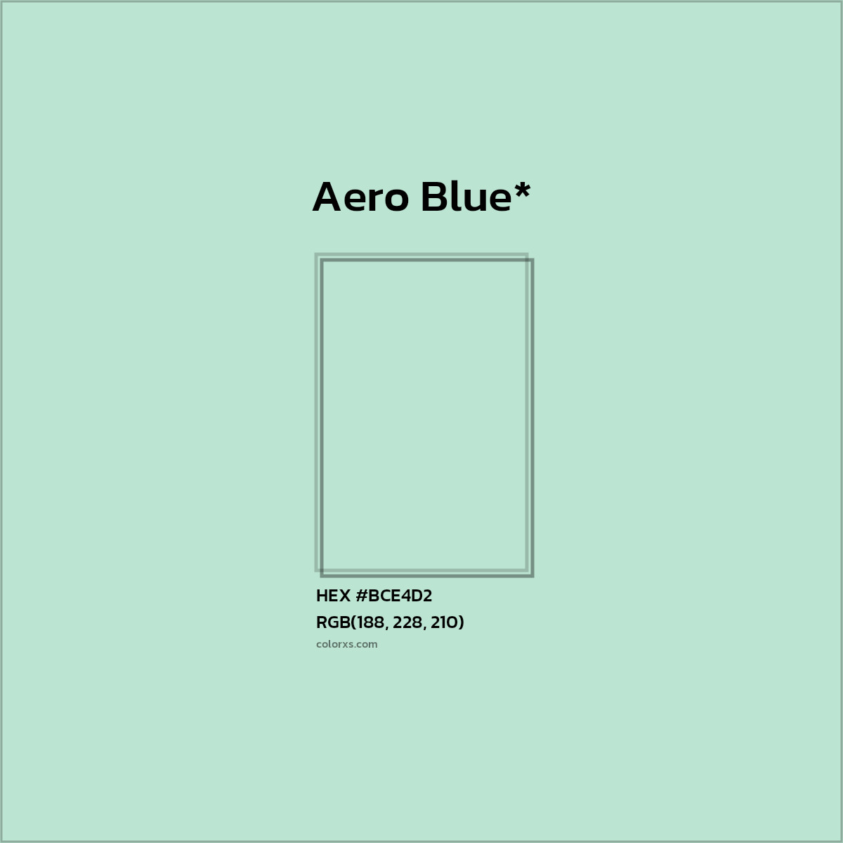 HEX #BCE4D2 Color Name, Color Code, Palettes, Similar Paints, Images
