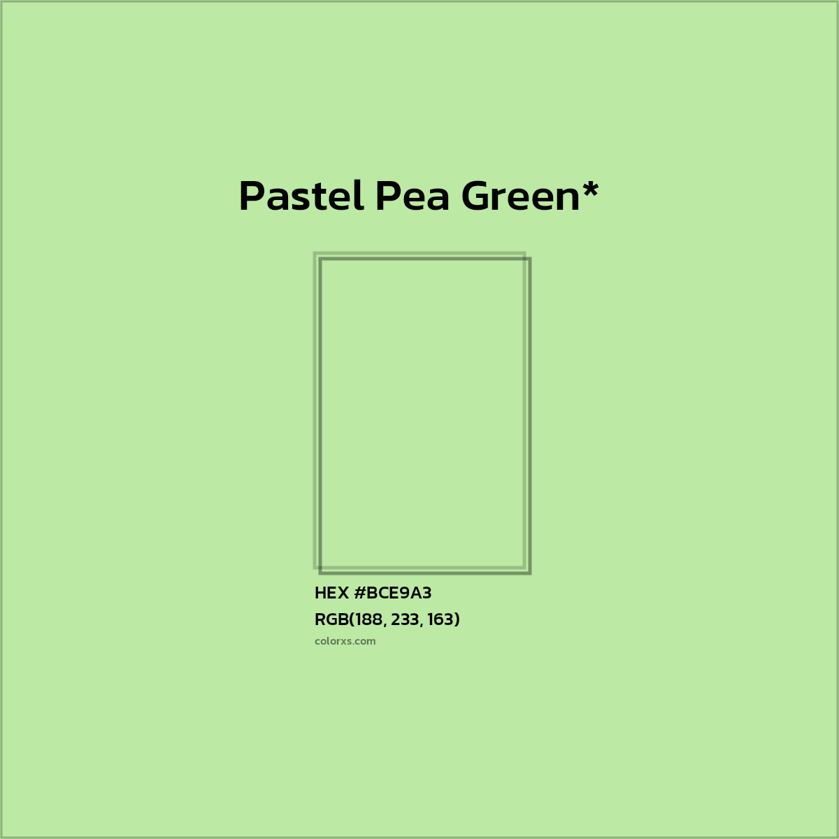 HEX #BCE9A3 Color Name, Color Code, Palettes, Similar Paints, Images