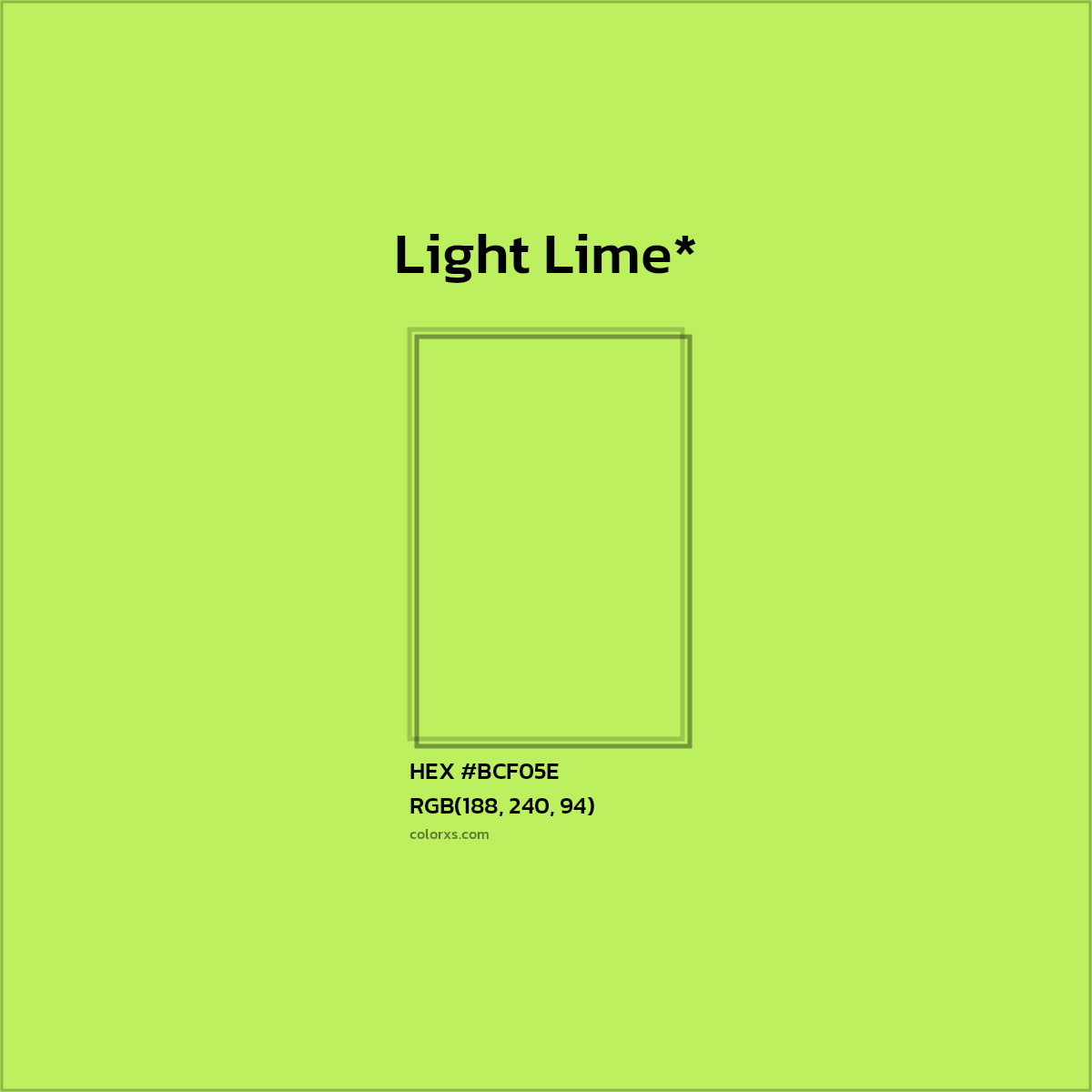 HEX #BCF05E Color Name, Color Code, Palettes, Similar Paints, Images