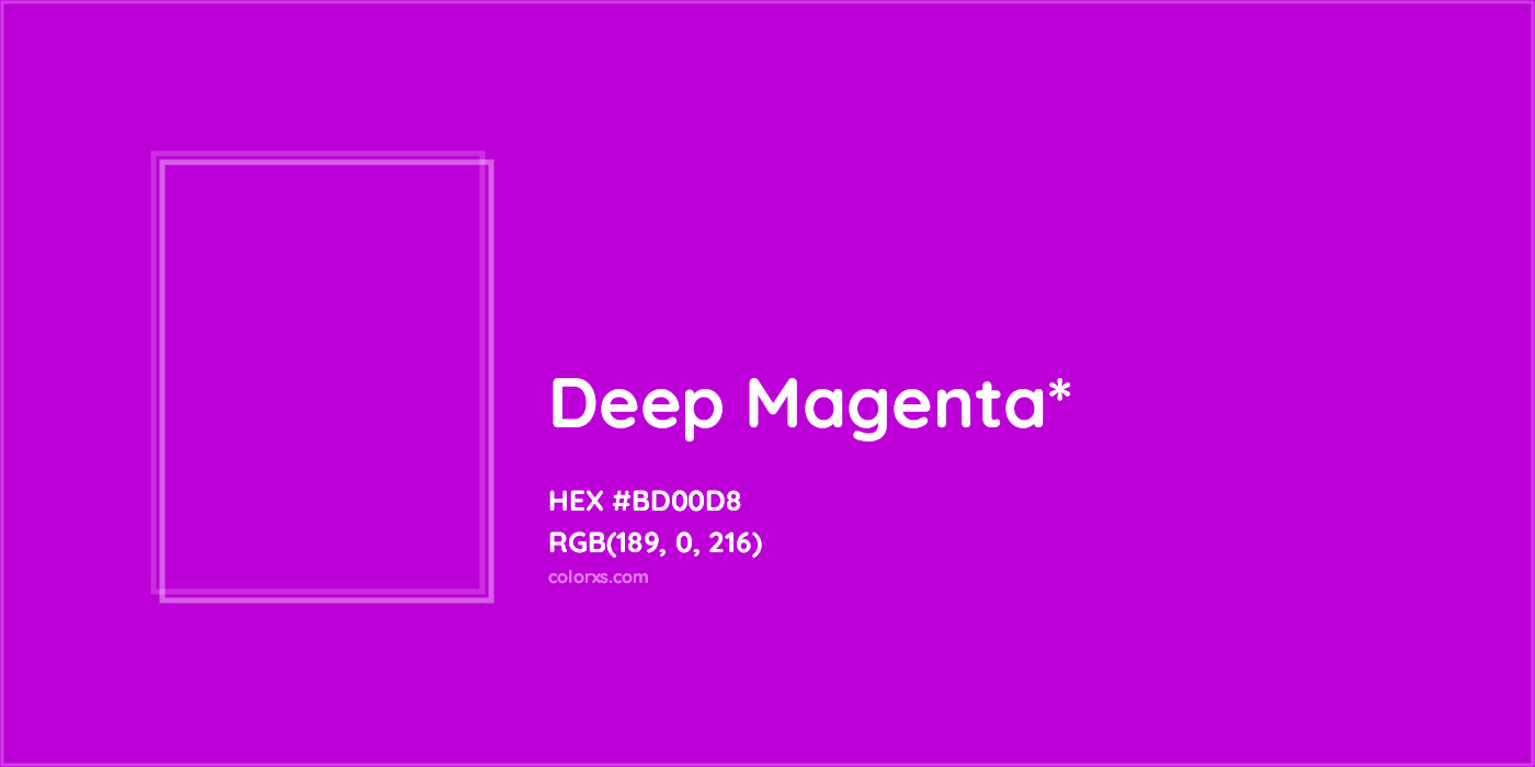 HEX #BD00D8 Color Name, Color Code, Palettes, Similar Paints, Images