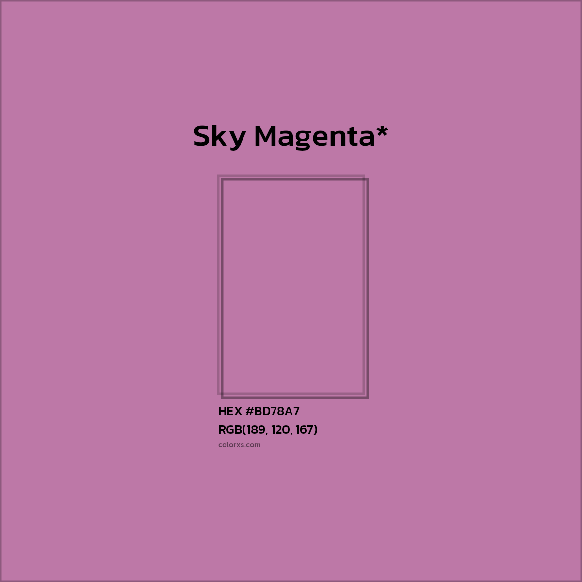 HEX #BD78A7 Color Name, Color Code, Palettes, Similar Paints, Images