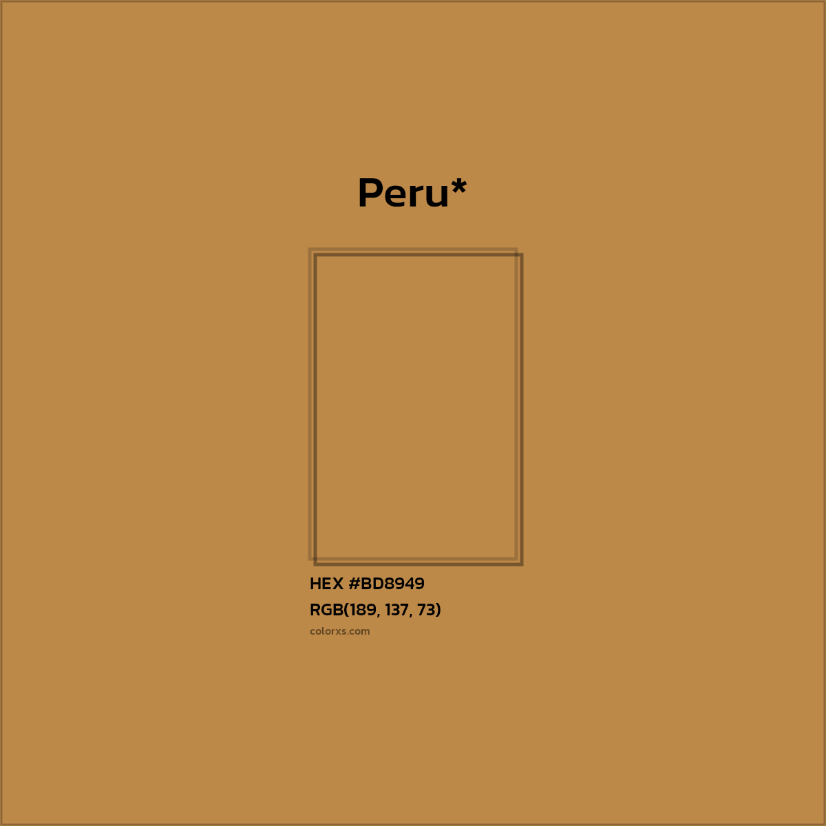 HEX #BD8949 Color Name, Color Code, Palettes, Similar Paints, Images