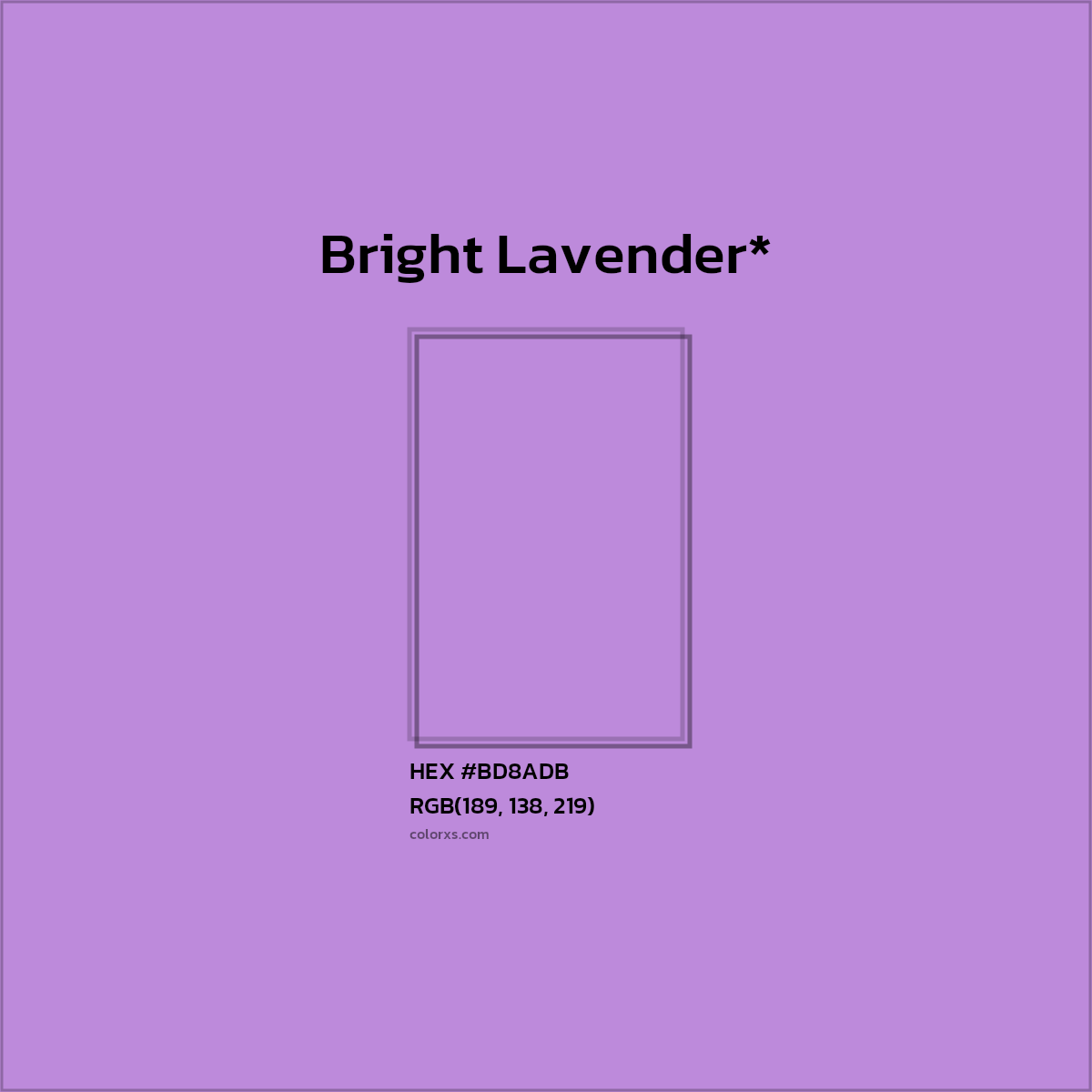 HEX #BD8ADB Color Name, Color Code, Palettes, Similar Paints, Images