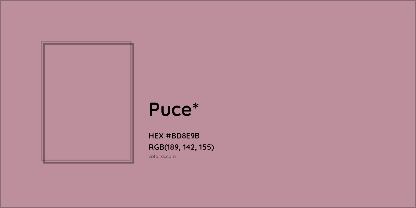 HEX #BD8E9B Color Name, Color Code, Palettes, Similar Paints, Images