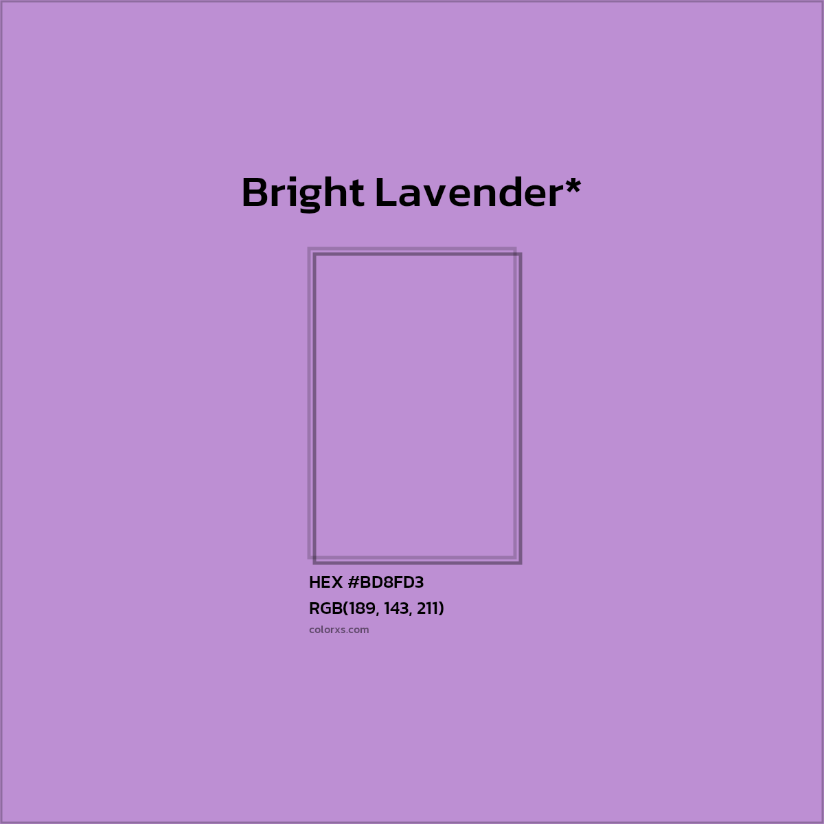 HEX #BD8FD3 Color Name, Color Code, Palettes, Similar Paints, Images