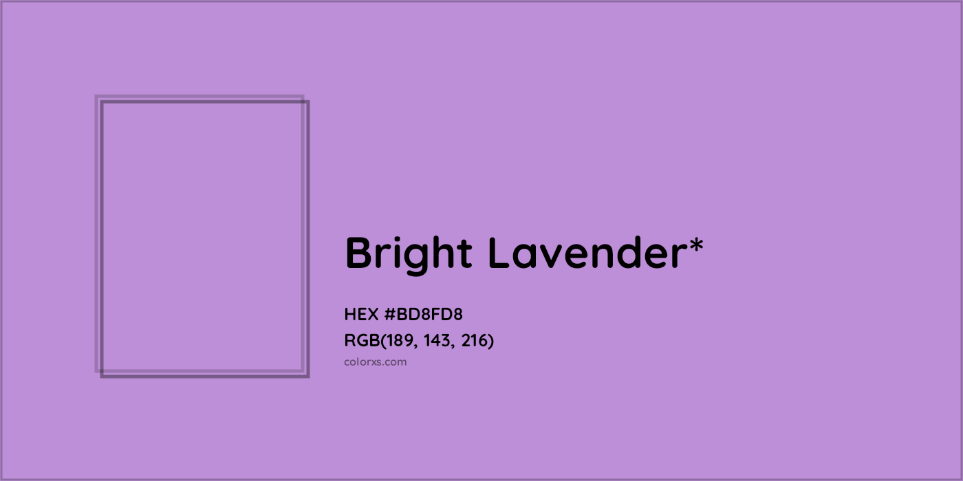 HEX #BD8FD8 Color Name, Color Code, Palettes, Similar Paints, Images