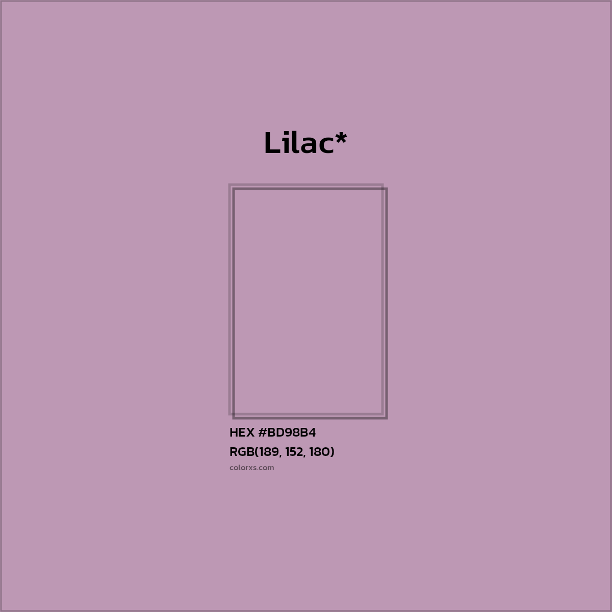 HEX #BD98B4 Color Name, Color Code, Palettes, Similar Paints, Images