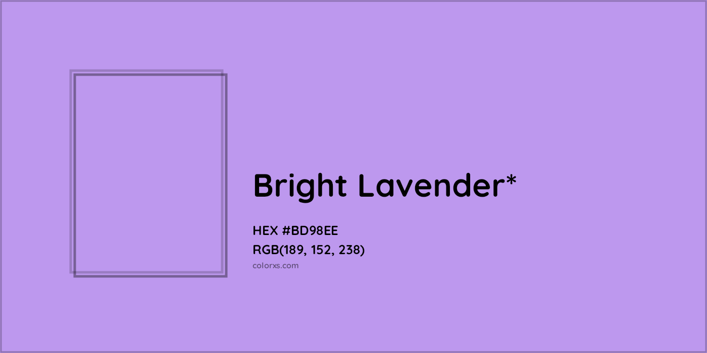 HEX #BD98EE Color Name, Color Code, Palettes, Similar Paints, Images