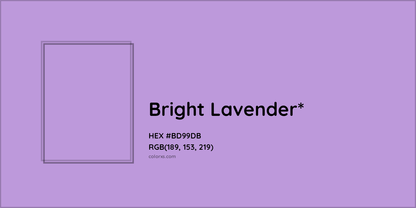 HEX #BD99DB Color Name, Color Code, Palettes, Similar Paints, Images